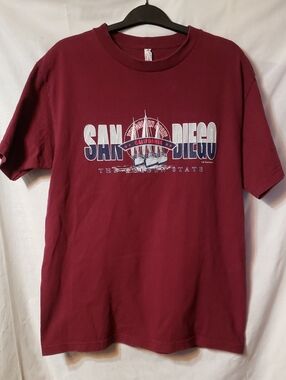 San Diego Graphic Tee in Burgandy